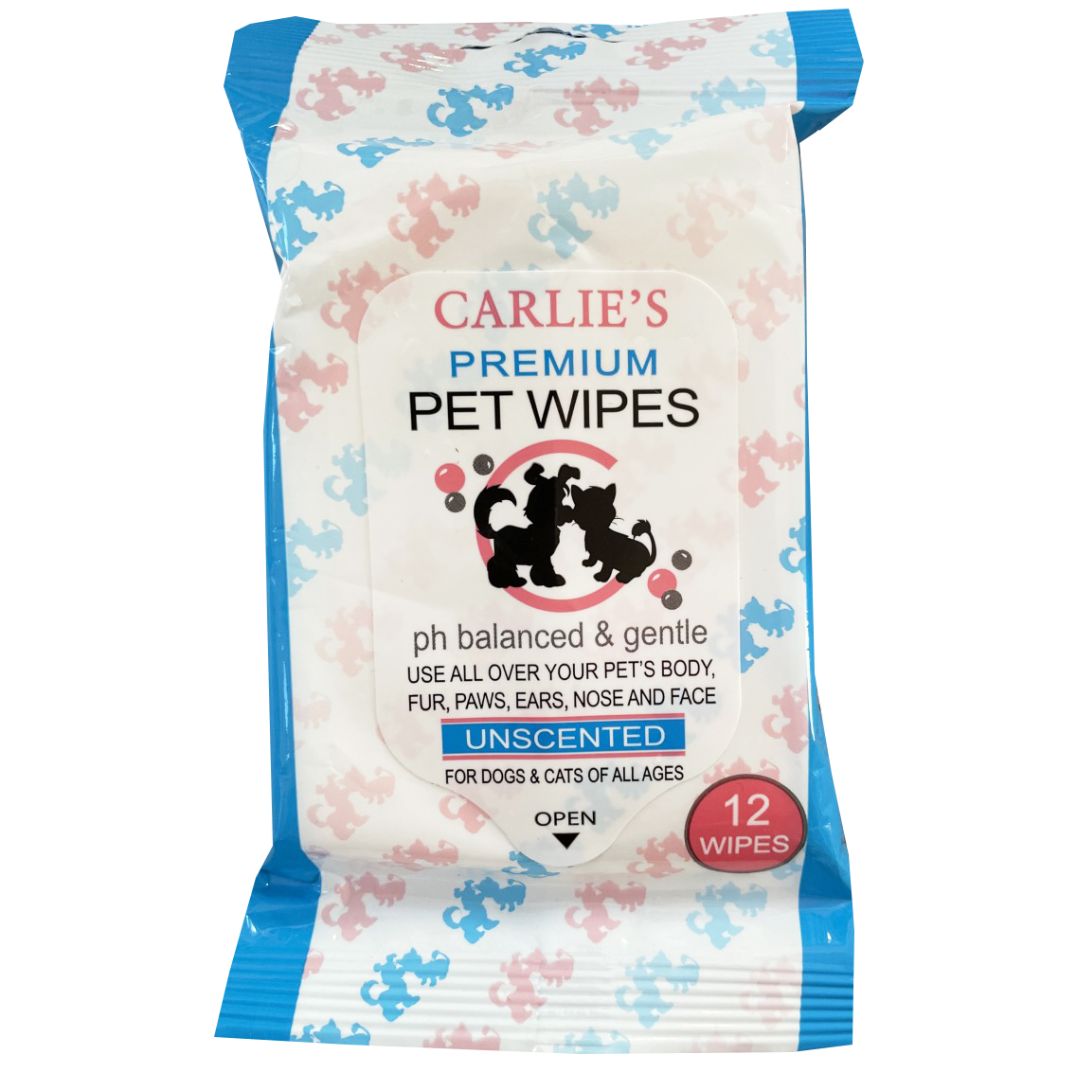 CARLIE&#39;S PET WIPES 12CT