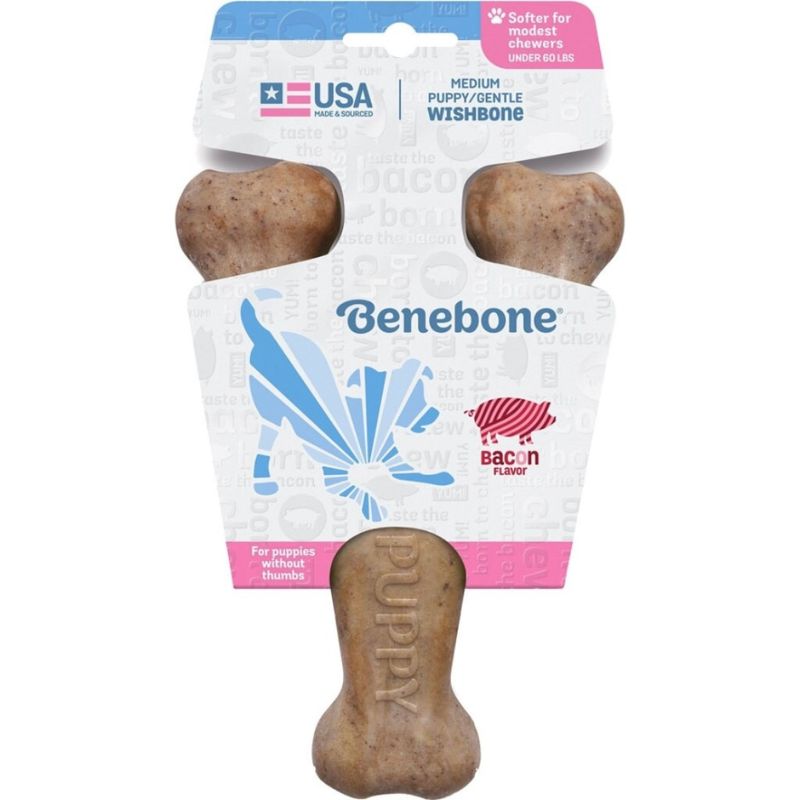 BENEBONE PUPPY WISHBONE BACON MED