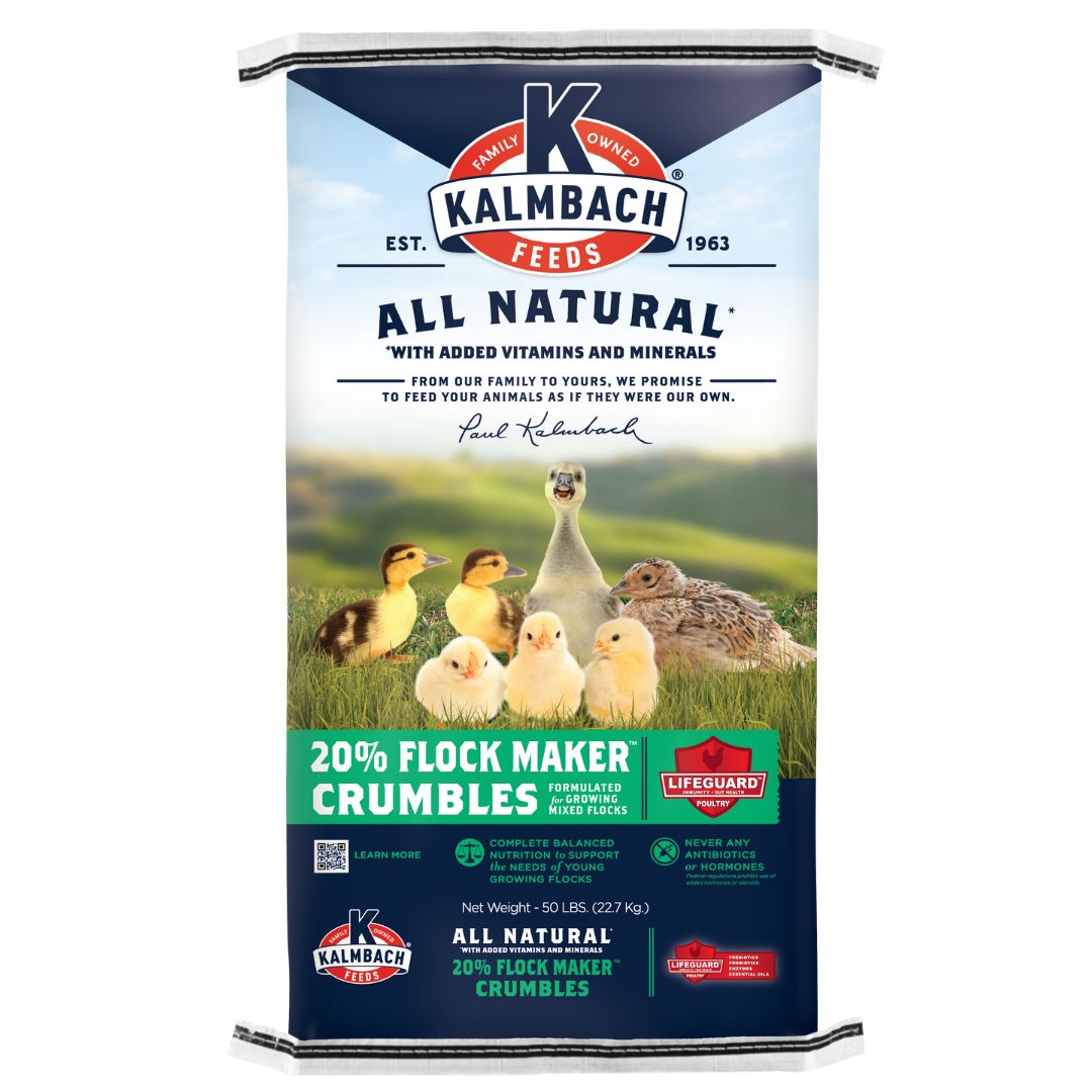 FLOCK MAKER 20% CRUMBLES 50LB