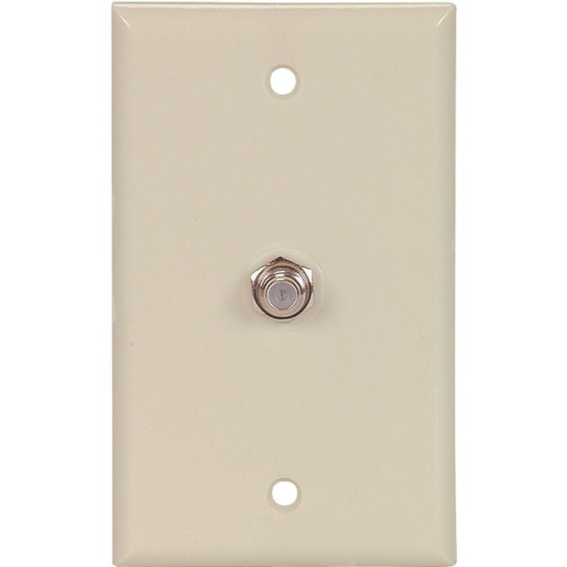 1172V IVORY COAXIAL JACK W/WALL PLATE