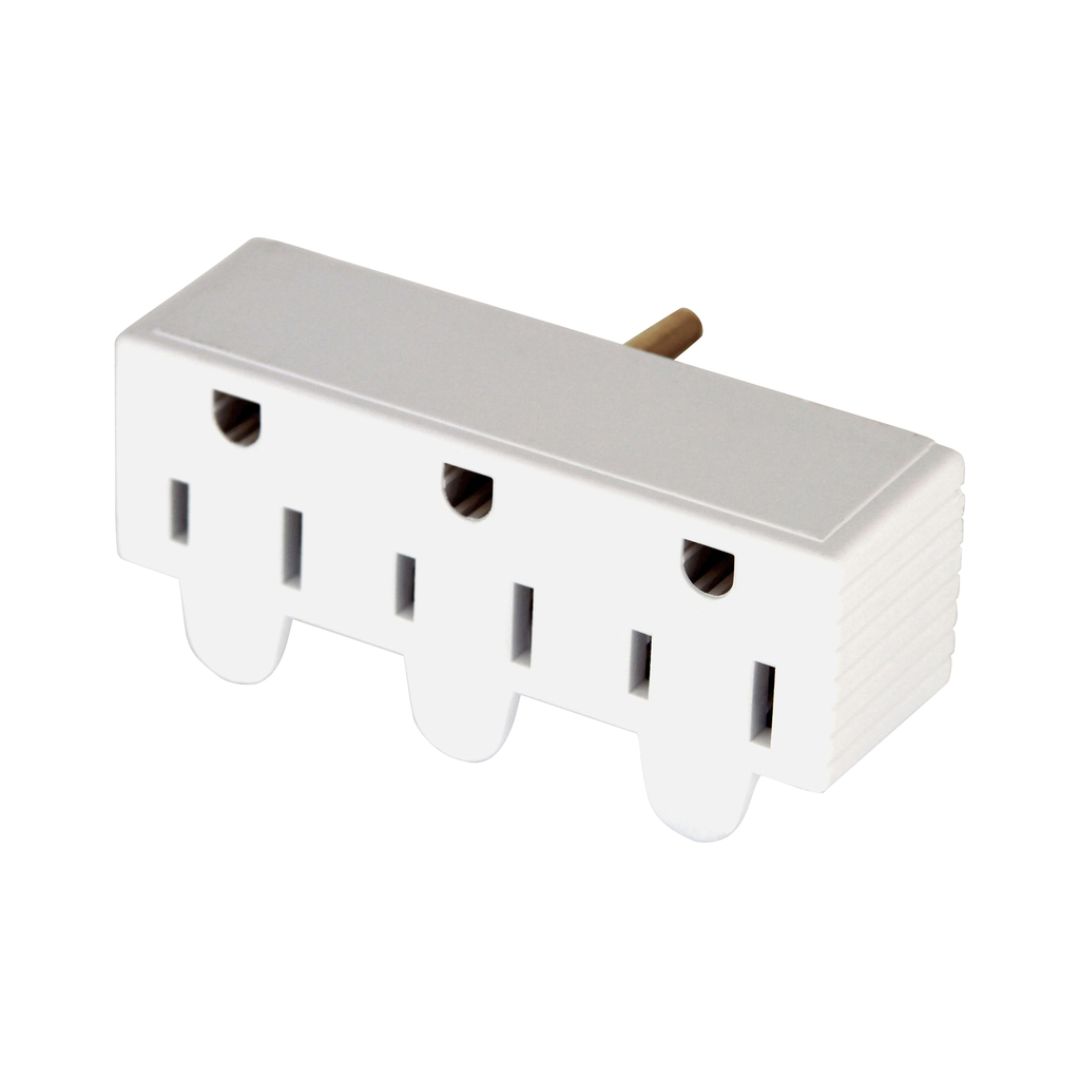 1147W-BOX WHITE 3 OUTLET 3 WIRE TAP