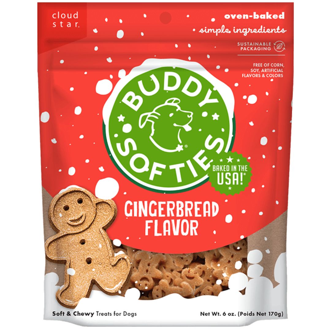 BUDDY BISCUITS SOFTIES GINGERBREAD 6OZ