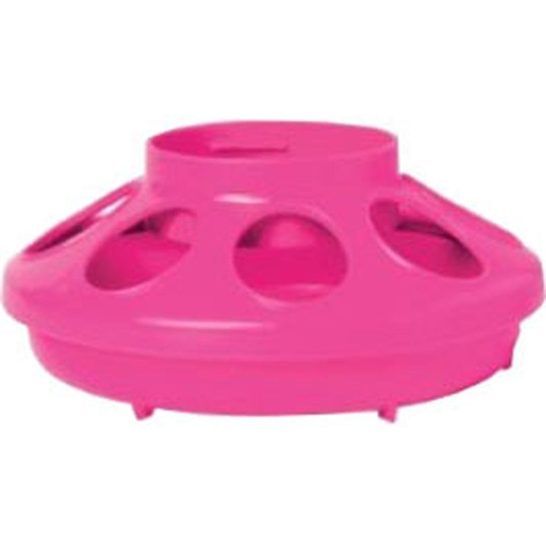 PLASTIC FEEDER BASE HOT PINK