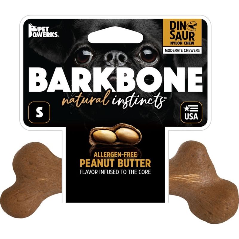 BARKBONE DINOSAUR PEANUT BUTTER SM