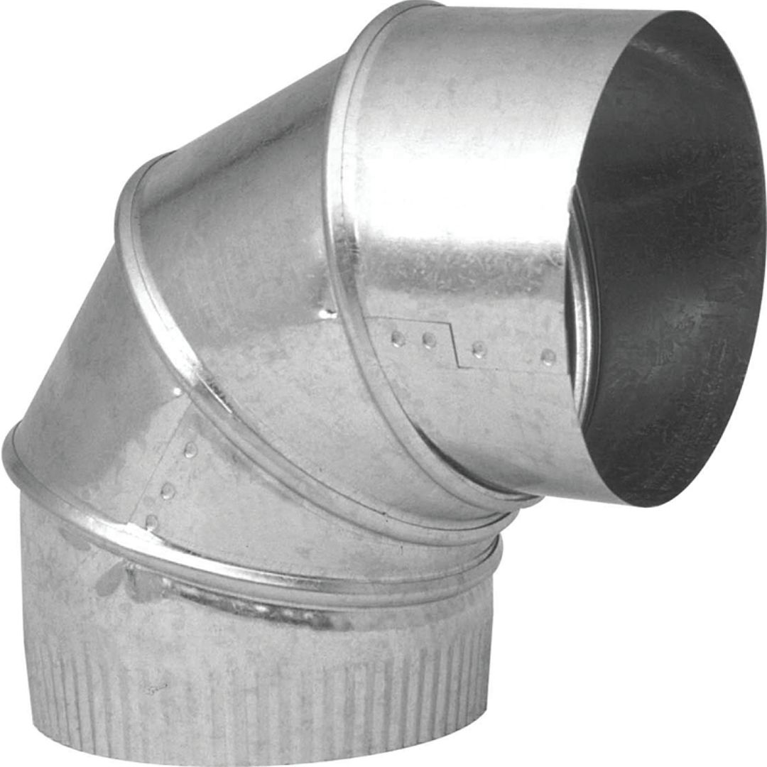 GALVANIZED ELBOW 6IN 28G ADJ