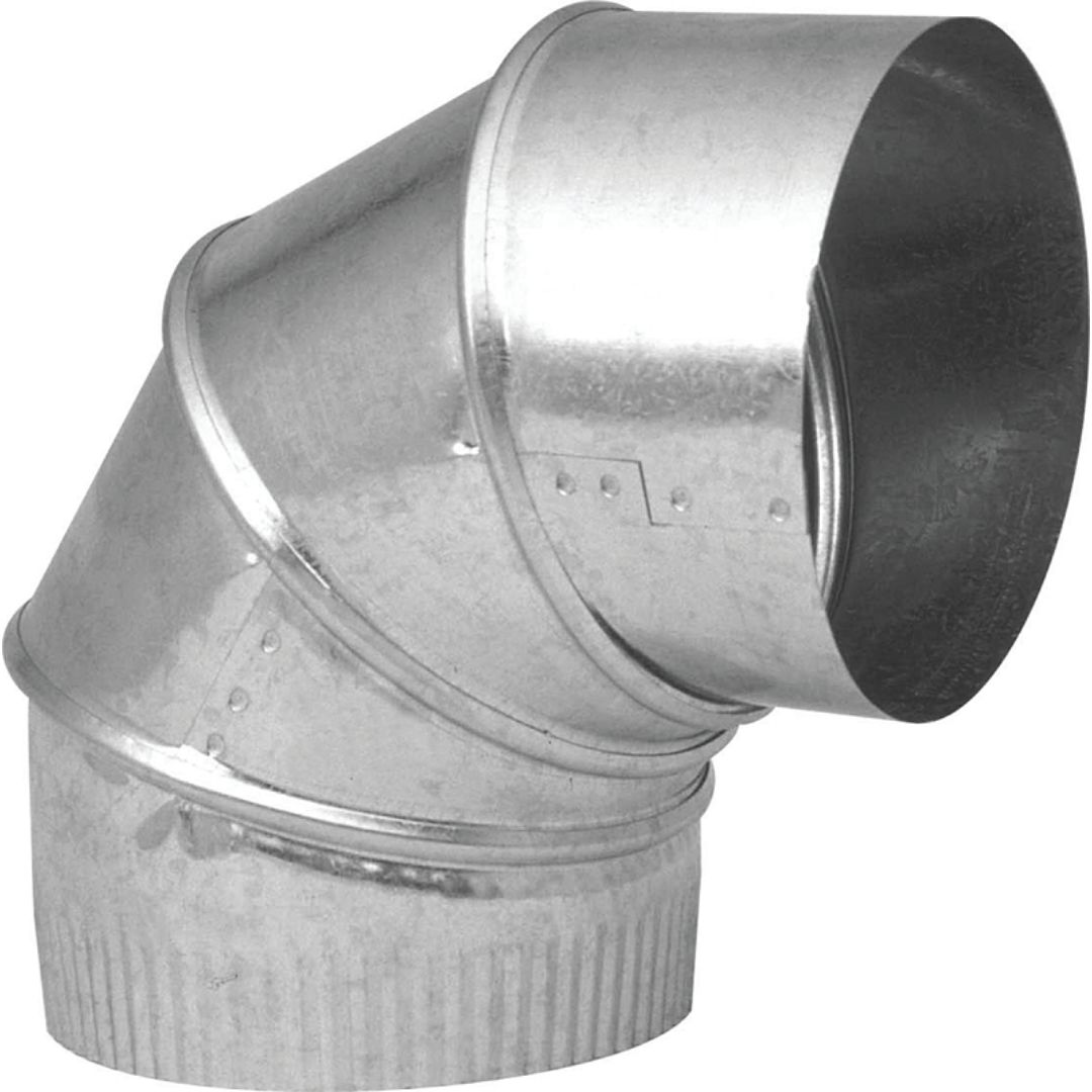GALVANIZED ELBOW 8IN 26GA ADJ
