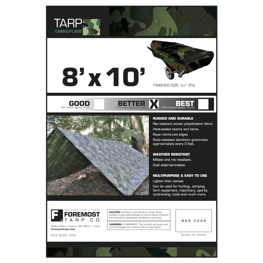 POLY TARP CAMO 8X10