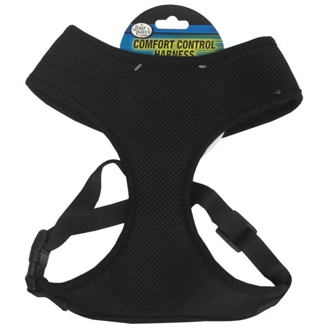 FOUR PAWS COMFORT HARNESS BLACK MED