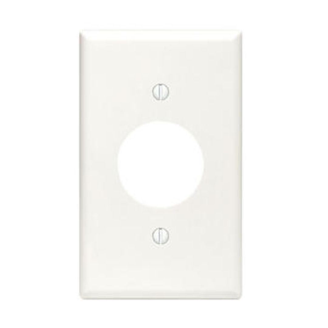 1 GANG SINGLE OUTLET WALLPLATE WHITE