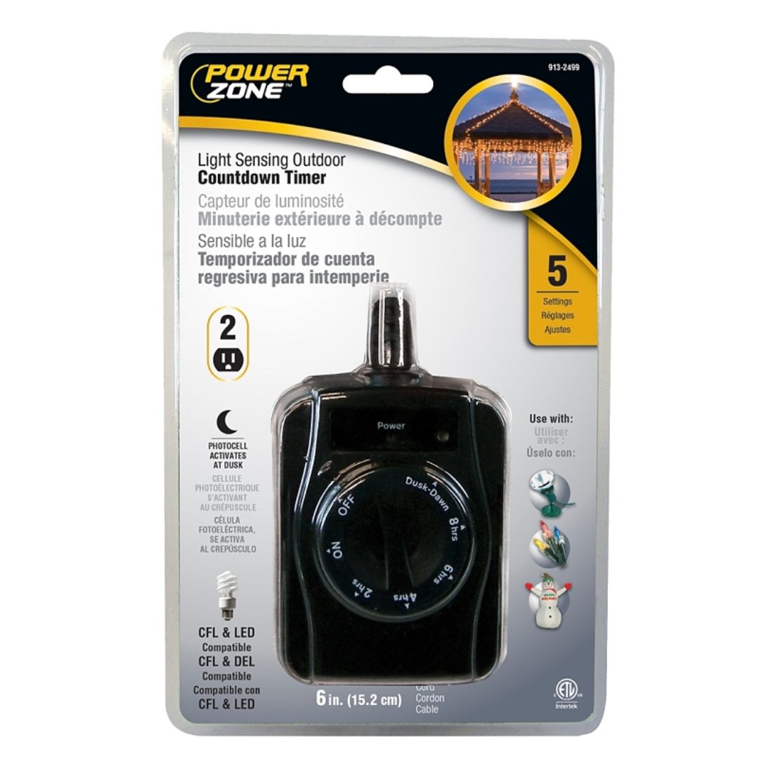 OUTDOOR PHOTOCELL TIMER 2 OUTLET