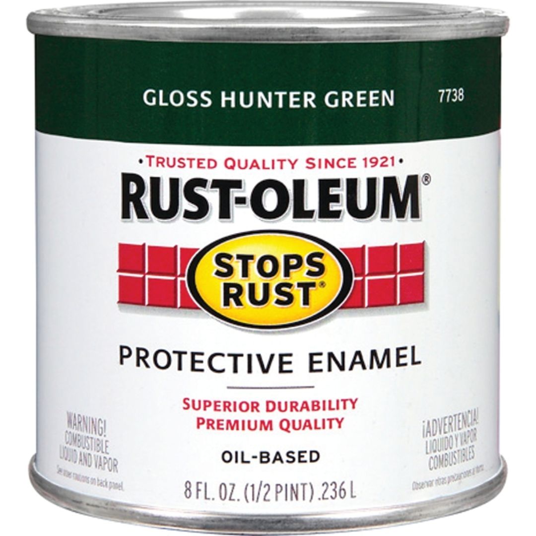 7738730 ENAMEL PAINT GLOSS HUNTER GREEN 1/2PT