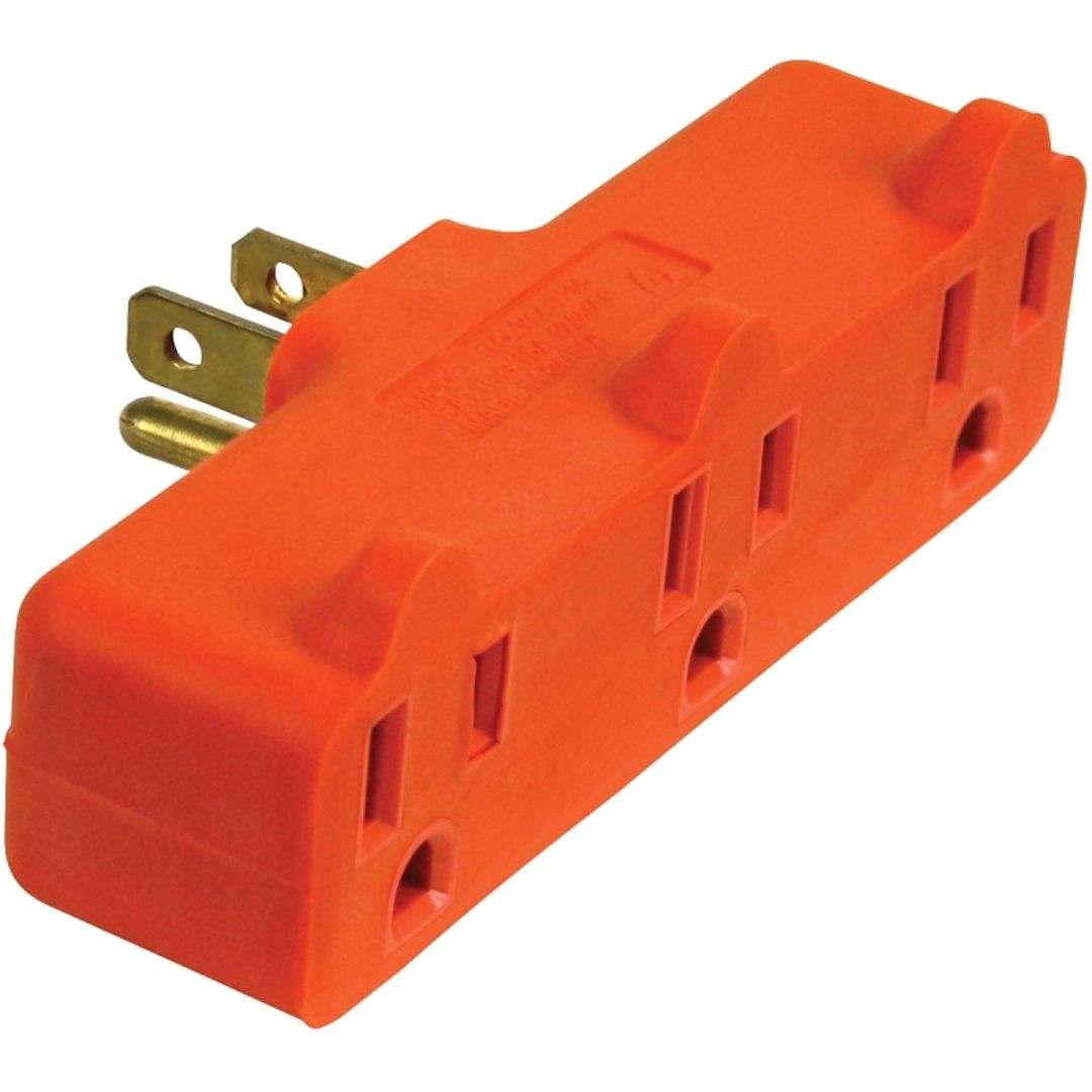 TAP 3-OUTLET ADAPTER ORANGE