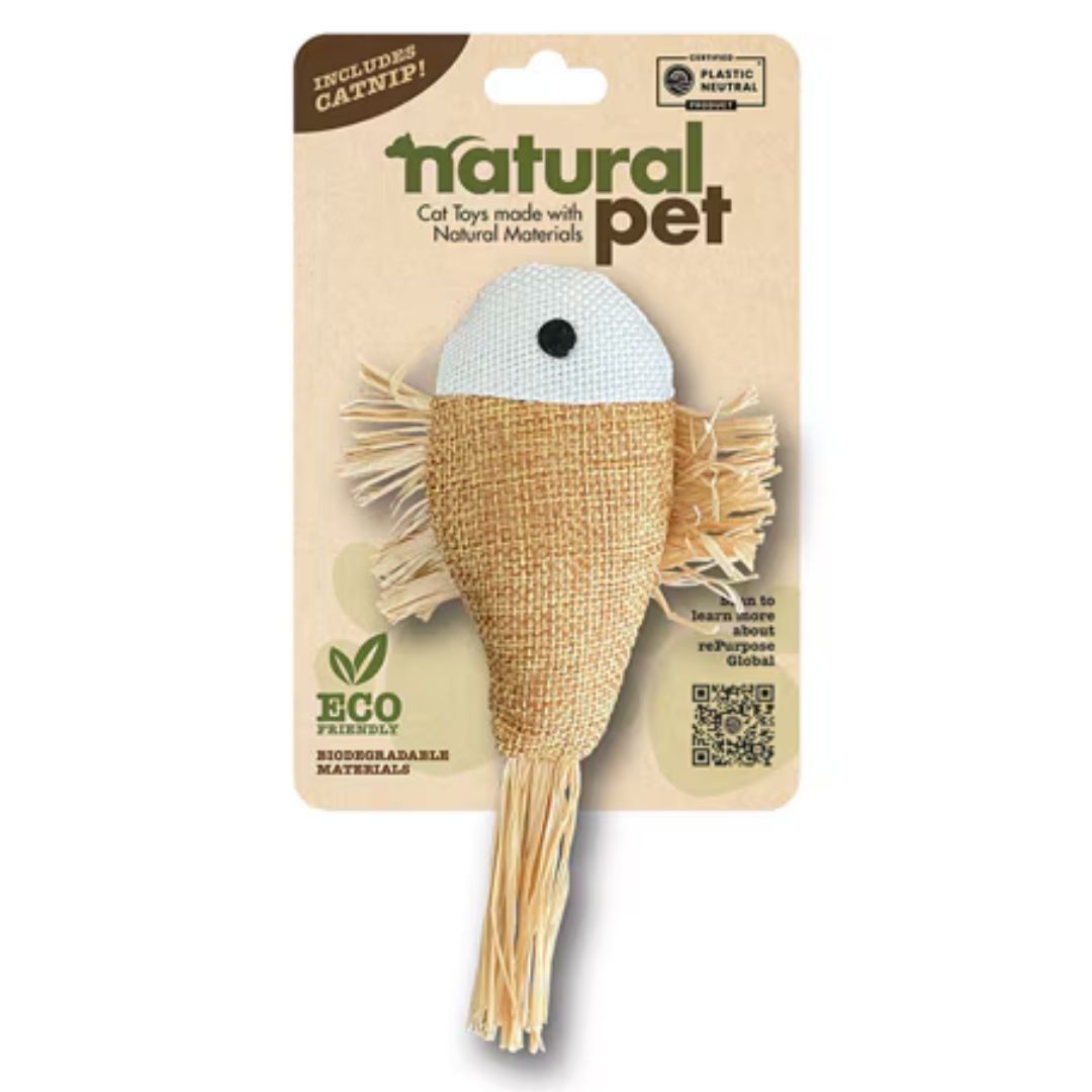NATURAL PET FISH W/RAFFIA