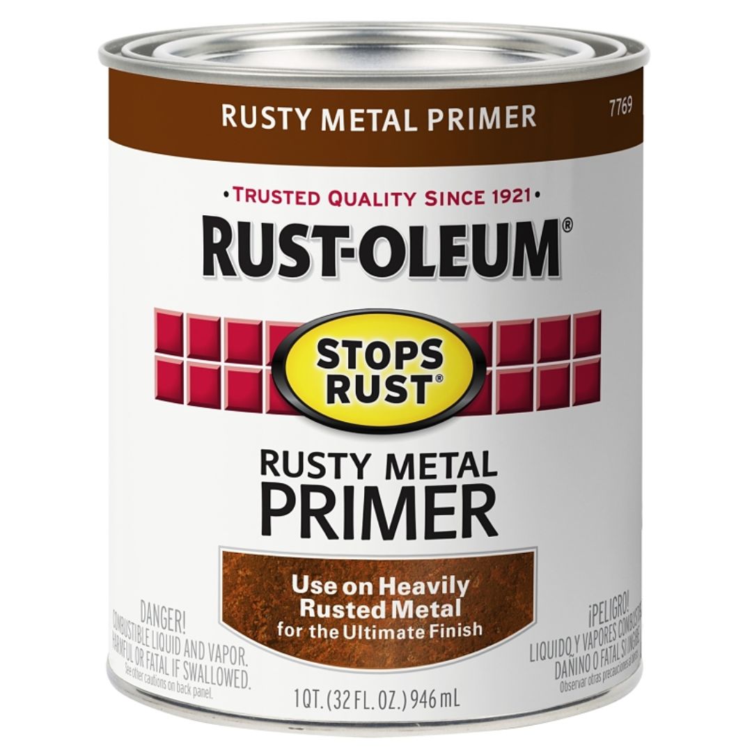 7769502 ENAMEL PAINT FLAT RUSTY METAL PRIMER QT