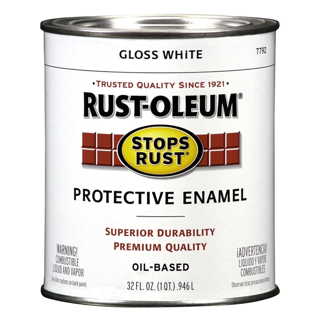 7792504 ENAMEL PAINT GLOSS WHITE QT
