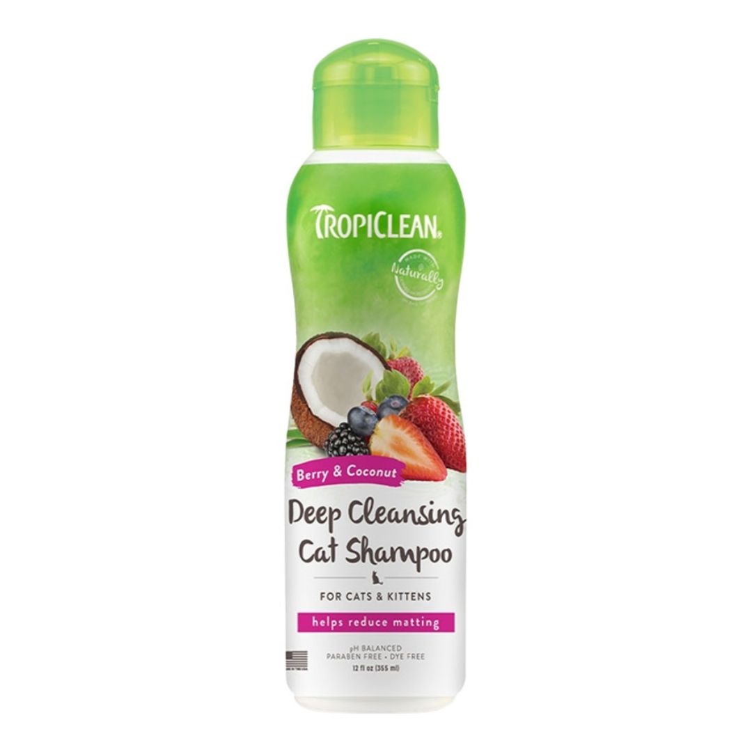 TROPICLEAN CAT SHAMPOO BERRY &amp; COCONUT 12OZ