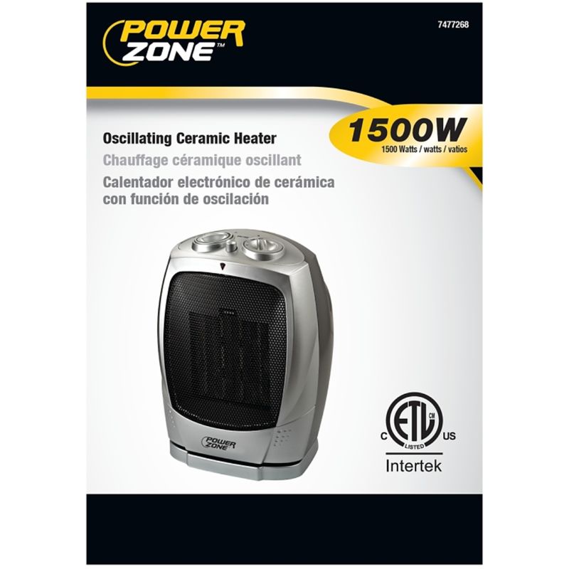CERAMIC HEATER OSCILLATING 750/1500W
