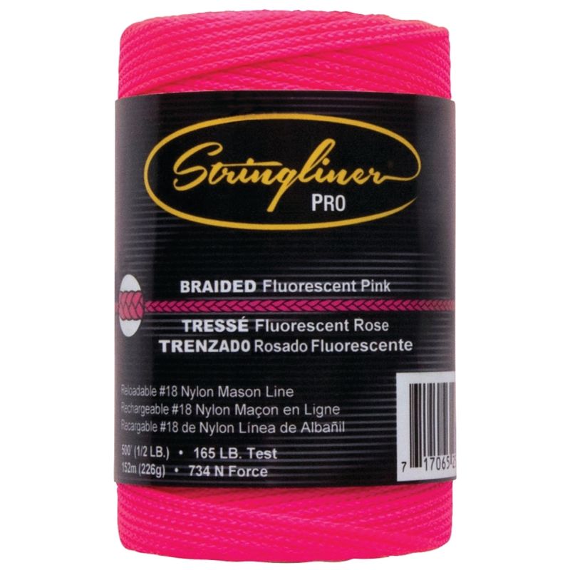 35462 BRIDED TWINE FLUORESCENT PINK 500FT