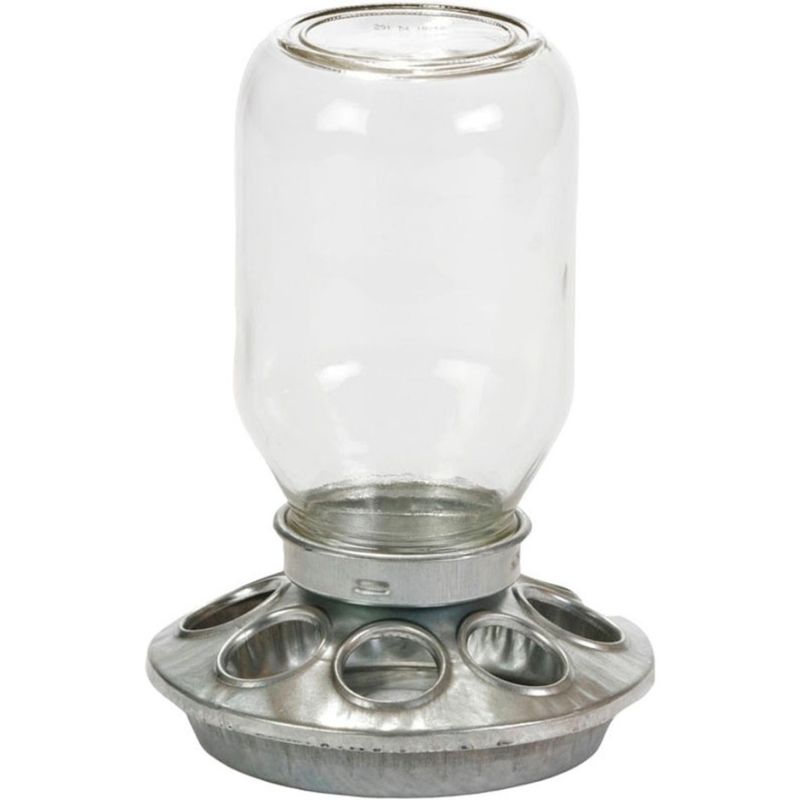 BABY CHICK FEEDER W/MASON JAR