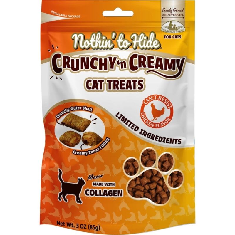 NOTHIN TO HIDE COLLAGEN CAT TREATS CHICKEN 3OZ