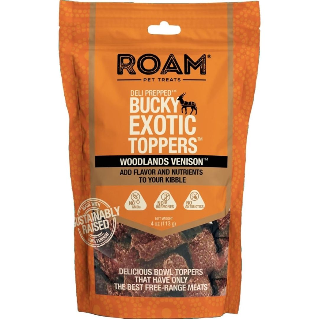 ROAM BUCKY EXOTIC TOPPPERS VENISON 4OZ