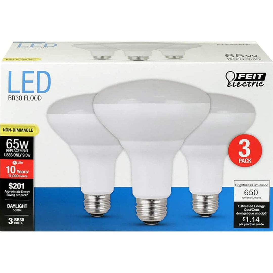 BR30/850/10KLED/3 BULB 65W 3PK