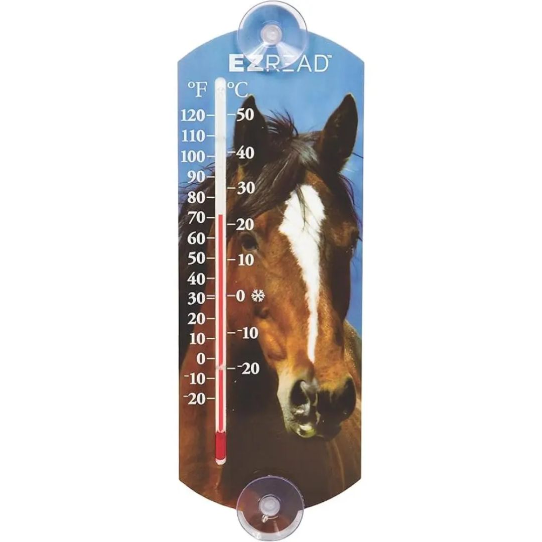 HORSE WINDOW THERMOMETER 10IN