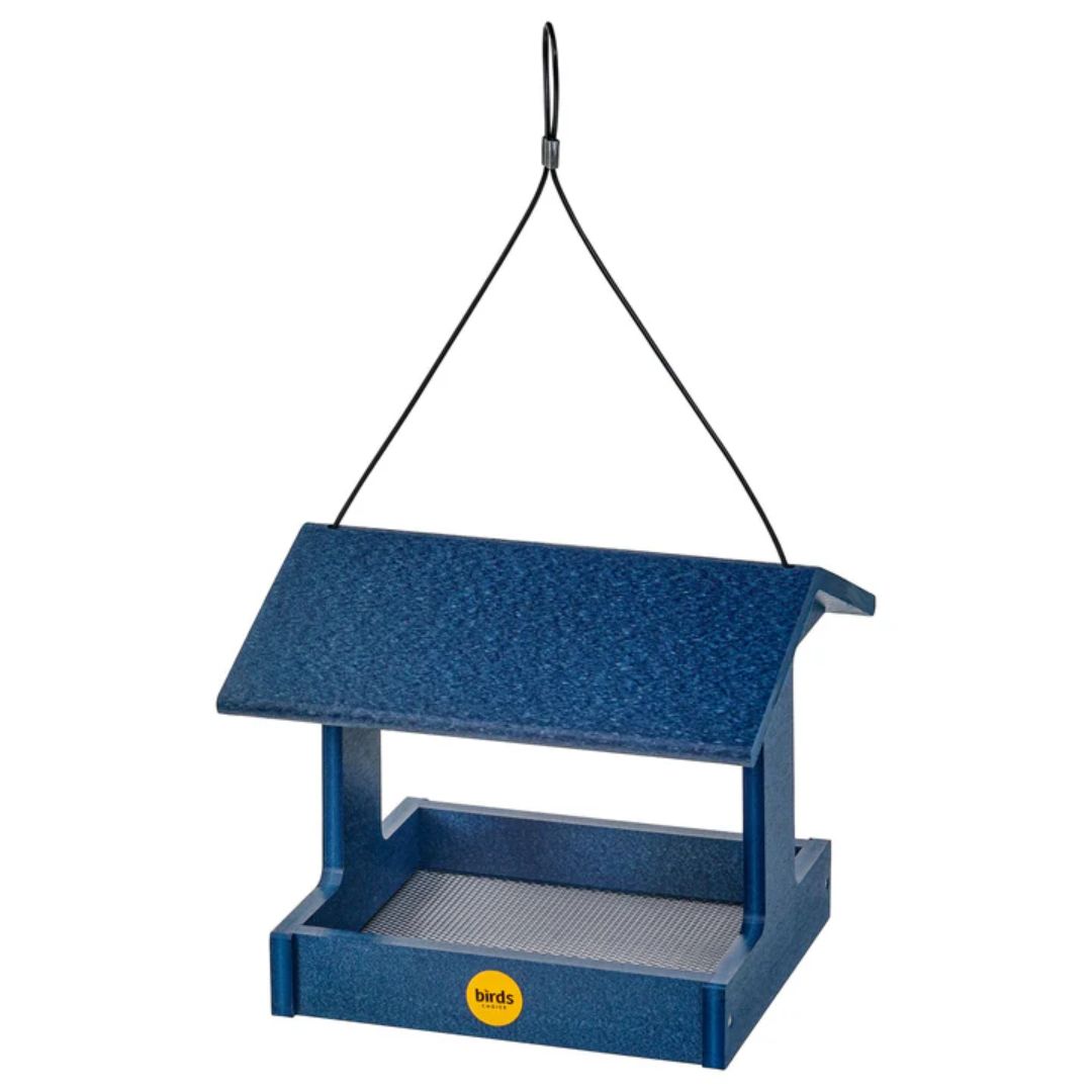 BIRD&#39;S CHOICE FLY THRU FEEDER BLUE
