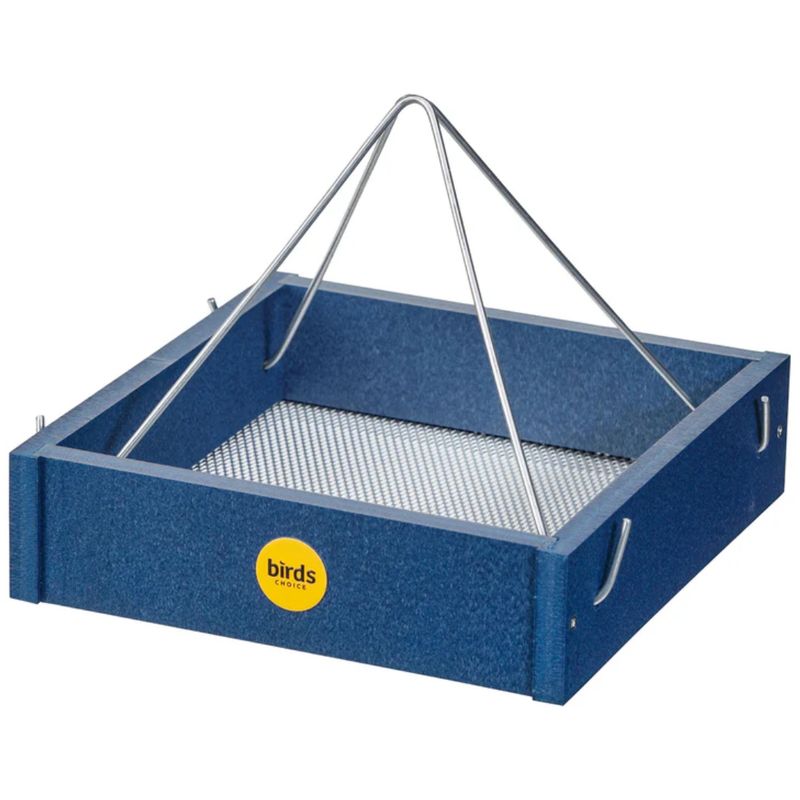 BIRD'S CHOICE TRAY FEEDER BLUE