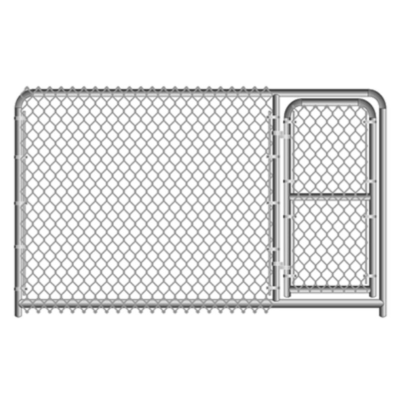 DOG KENNEL GATE PANEL CHAIN LINK BENT FRAME 10X6FT