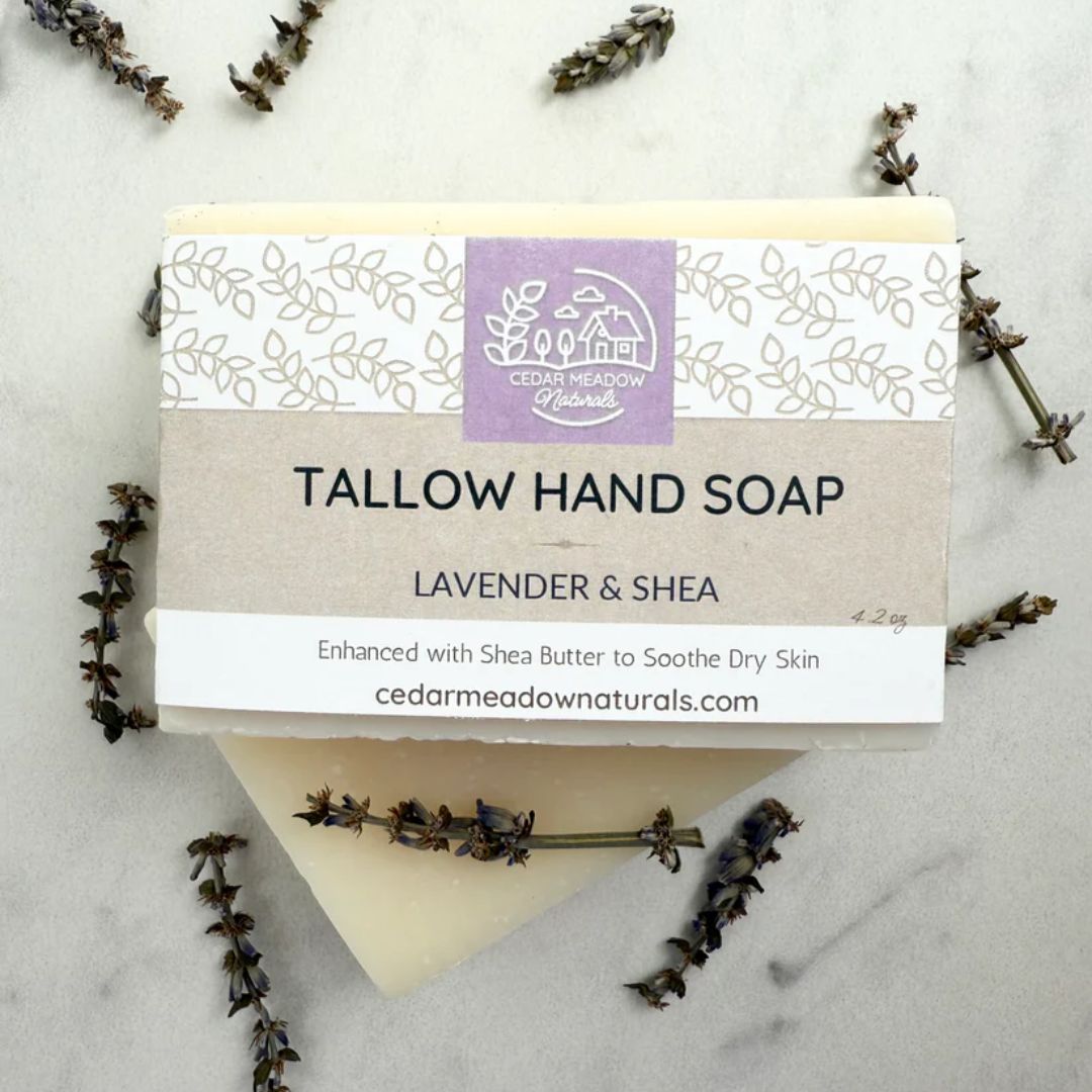 CEDAR MEADOW NATURALS LAVENDER &amp; SHEA TALLOW SOAP