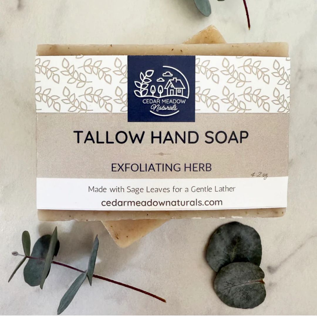 CEDAR MEADOW NATURALS EXFOLIATING HERB TALLOW SOAP