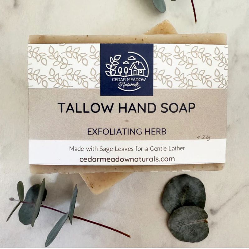 CEDAR MEADOW NATURALS EXFOLIATING HERB TALLOW SOAP