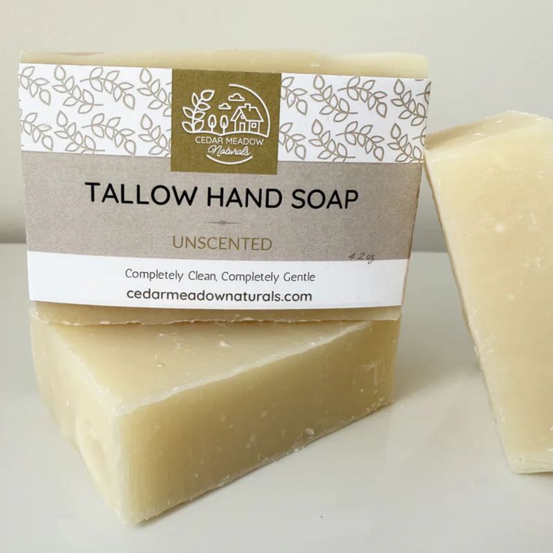 CEDAR MEADOW NATURALS UNSCENTED TALLOW SOAP