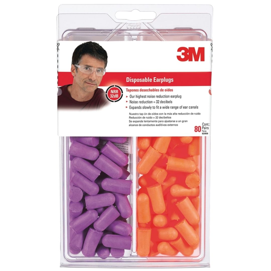 DISPOSABLE EARPLUGS 80CT 92059H80-DC