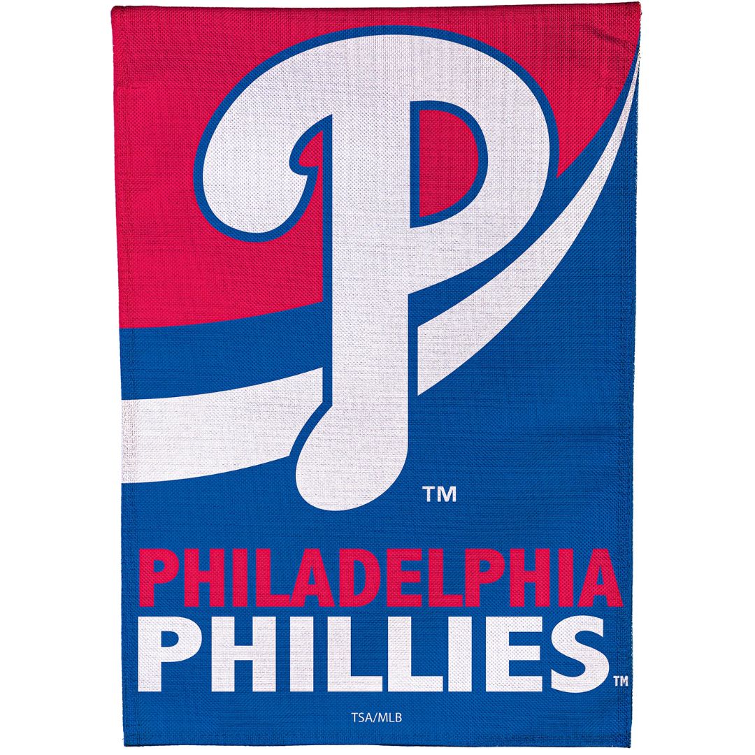 PHILADELPHIA PHILLIES BURLAP GARDEN FLAG