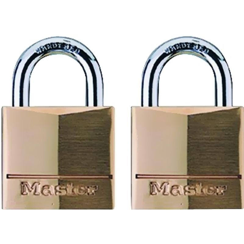 120T PADLOCK BRASS 2PK