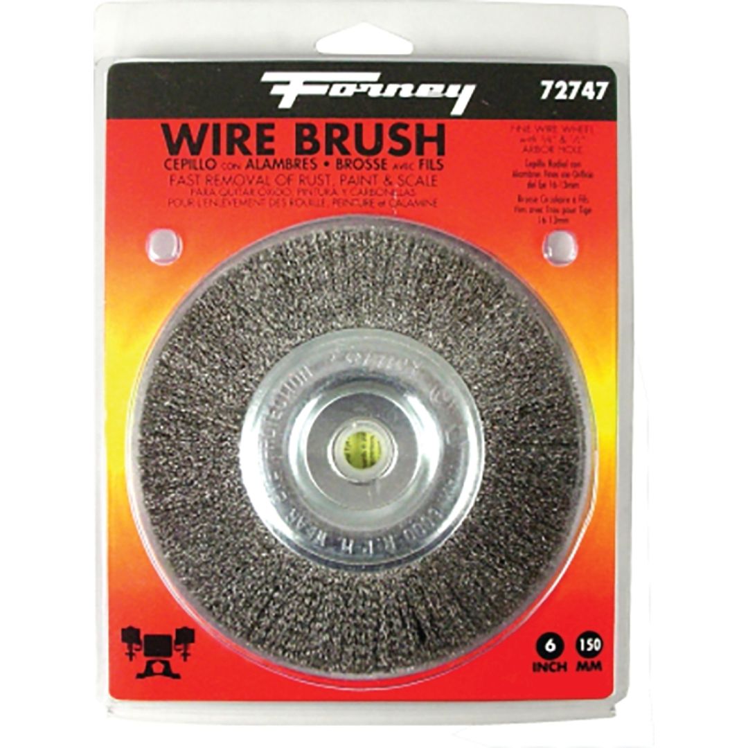 WIRE WHEEL BRUSH 72747 FINE 6IN
