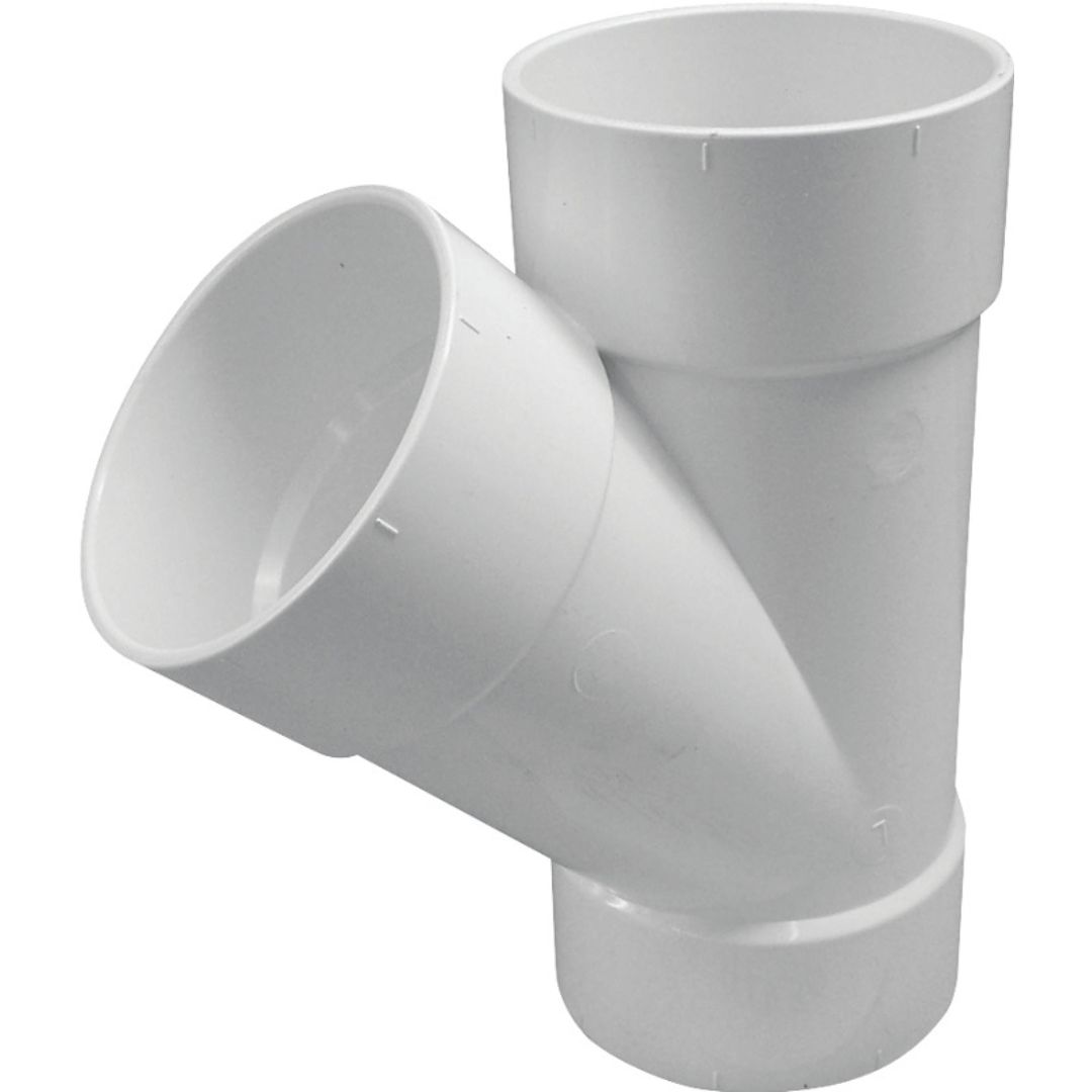 41040 PVC SEWER PIPE WYE HUB 4IN