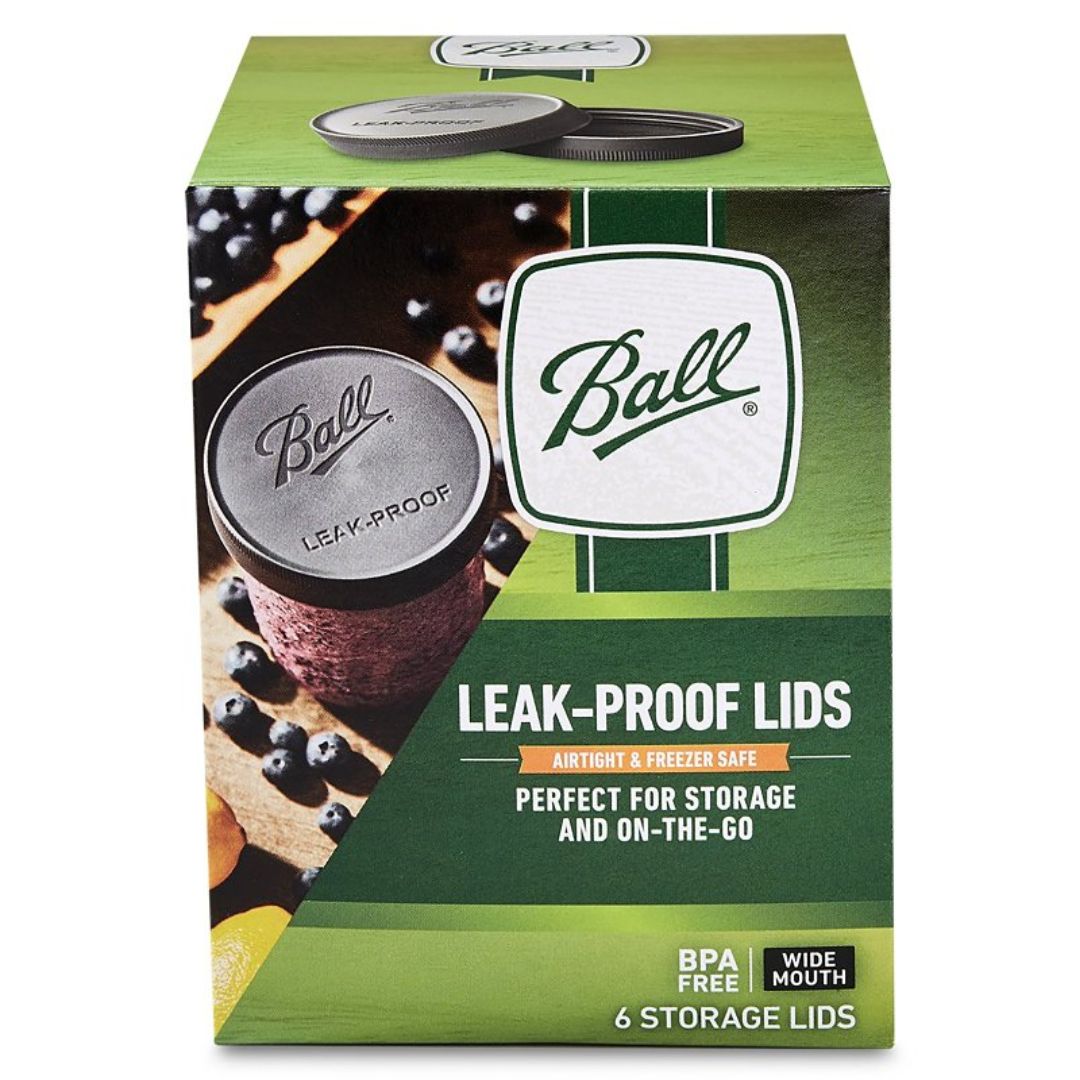 BALL WIDE MOUTH LEAK-PROOF STORAGE LIDS 6PK 1440010813