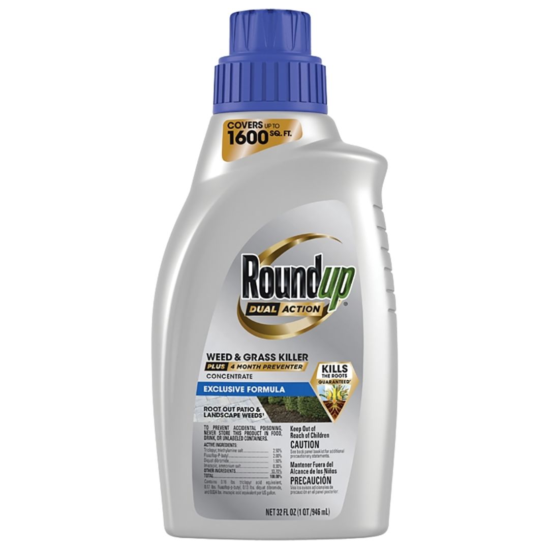 ROUNDUP DUAL ACTION WEED &amp; GRASS KILLER QT