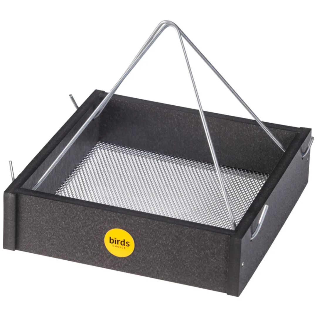 BIRD&#39;S CHOICE HANGING TRAY FEEDER BLACK