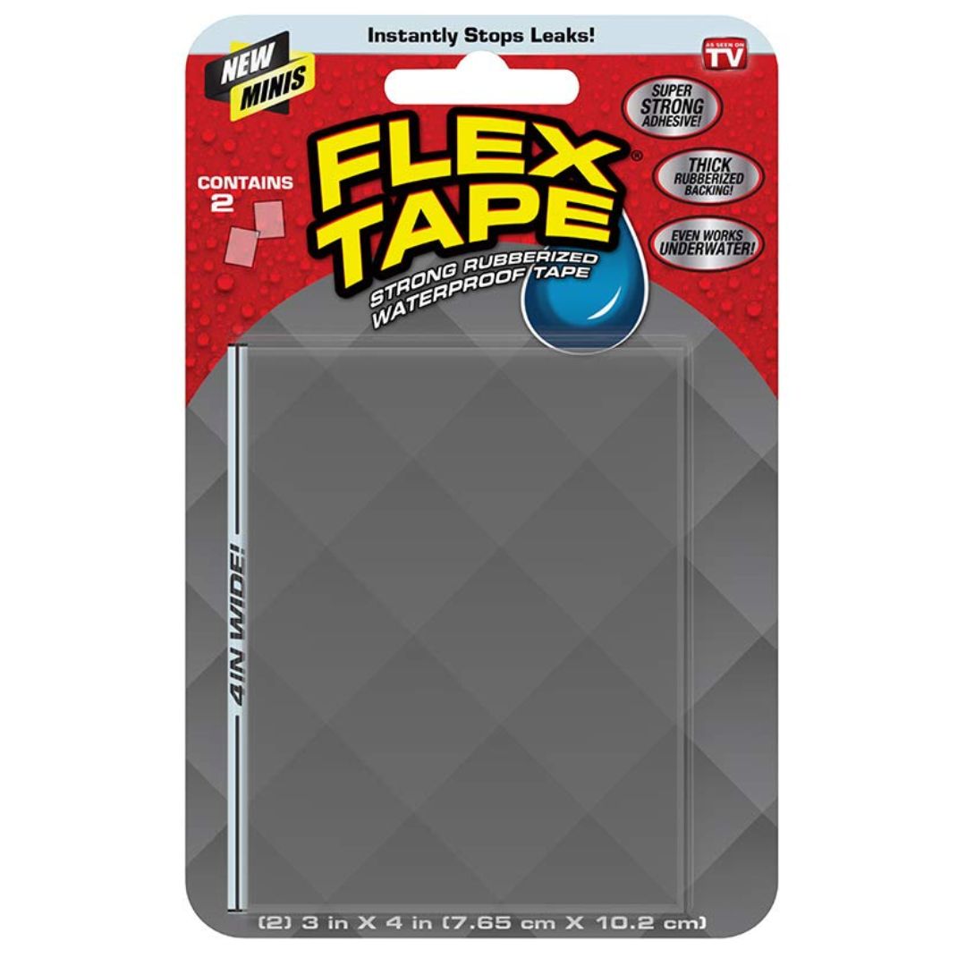 FLEX TAPE CLEAR MINI 4INX3IN 2PK