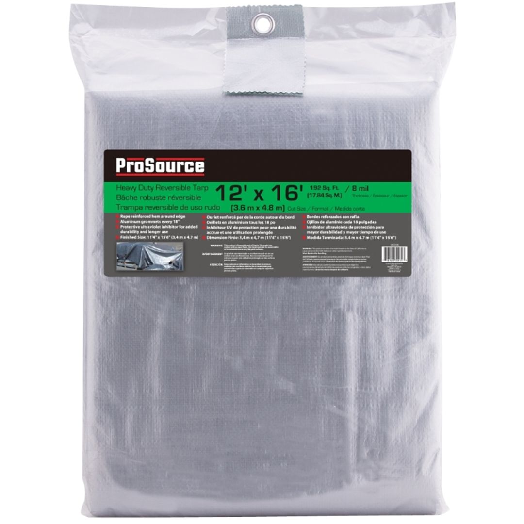 POLY TARP SILVER 12X16