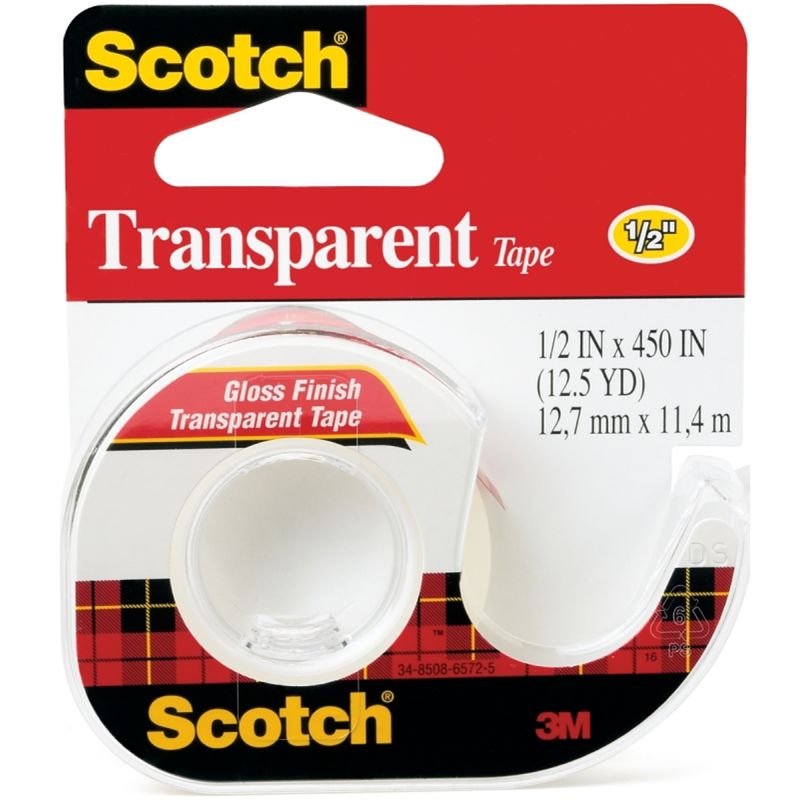144 TRANSPARENT TAPE 1/2X450IN
