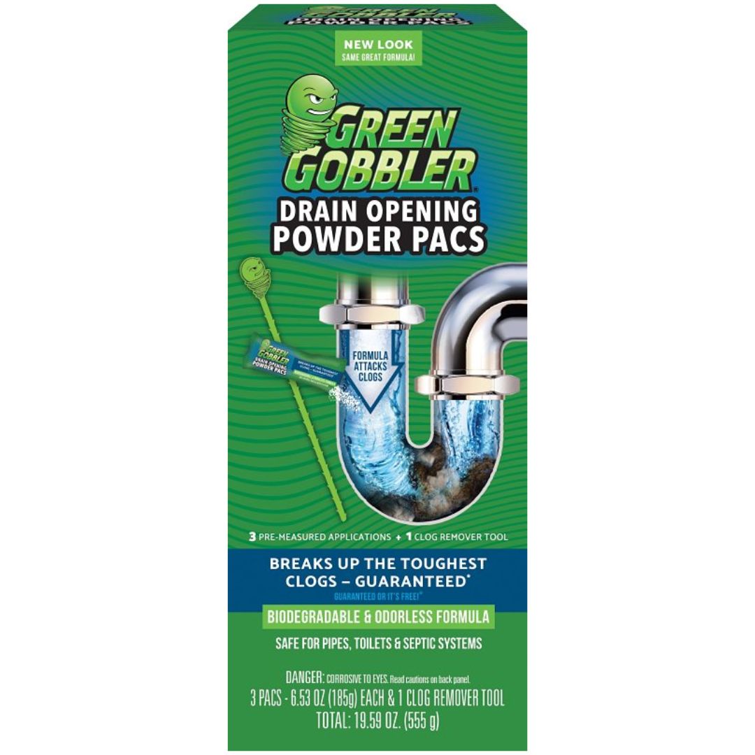 GREEN GOBBLER DRAIN OPENER 3PK GOO10D/GGDC3SEMR