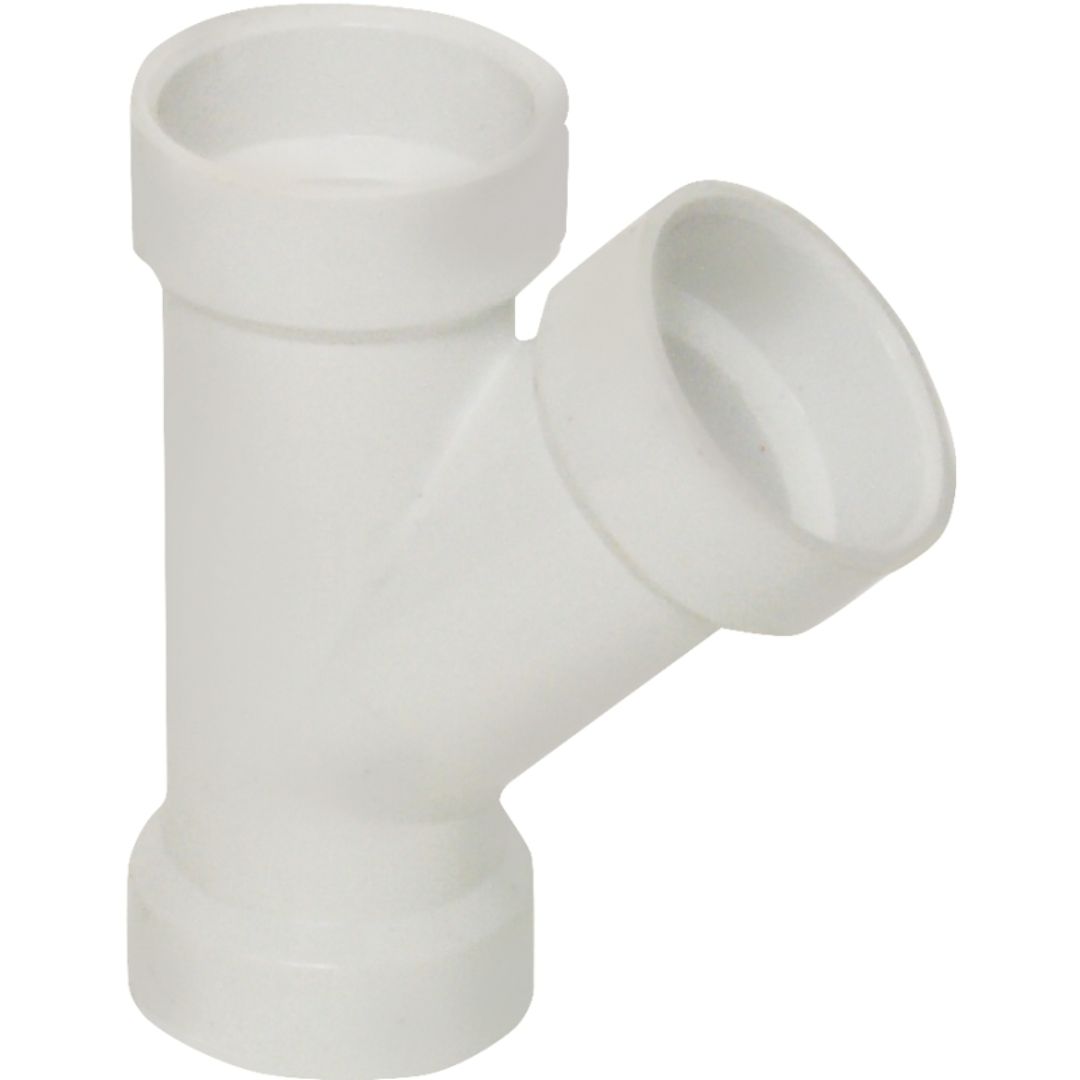 71015 DWV PIPE WYE PVC 45DEG 1-1/2IN