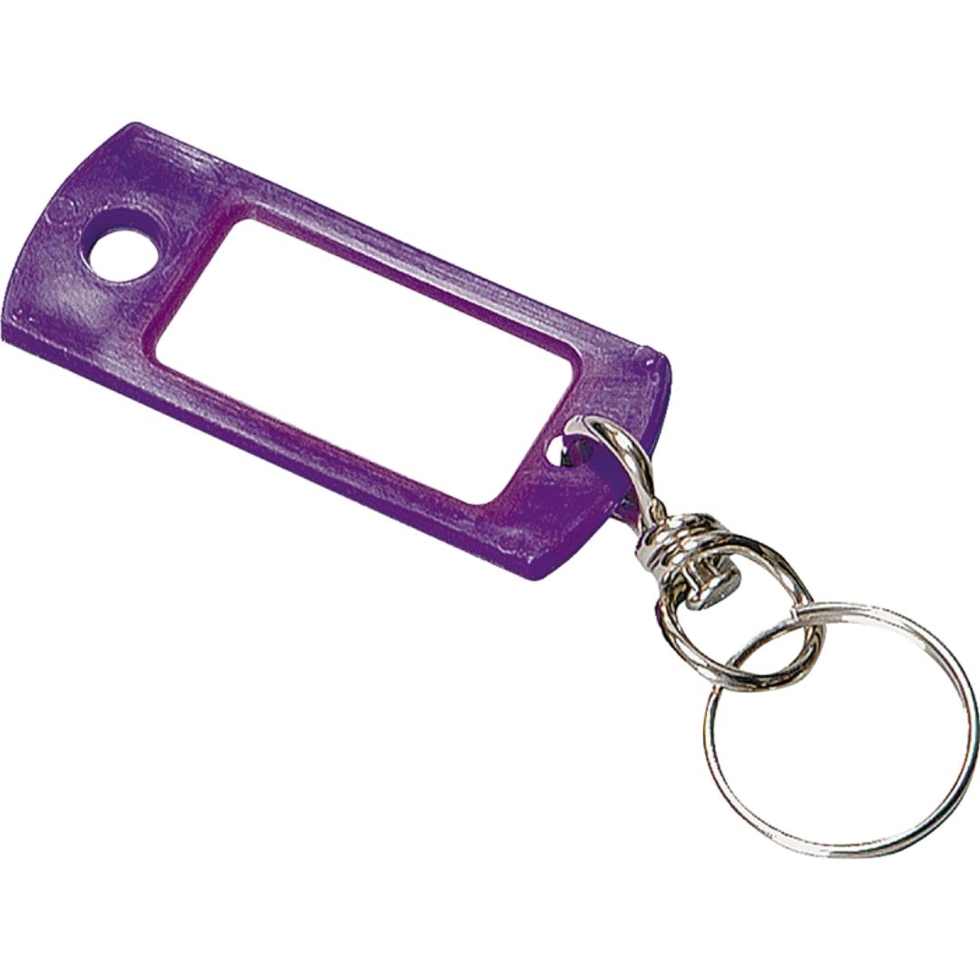 KEY IDENTIFICATION TAG WITH SWIVEL RING ASSORTED 2PK KC139