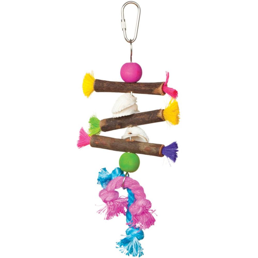 SHELLS &amp; STICKS BIRD TOY