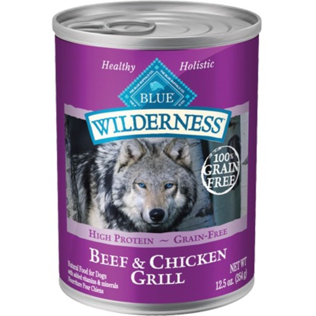 BLUE BUFFALO DOG WILDERNESS BEEF &amp; CHICKEN 12/12.5OZ